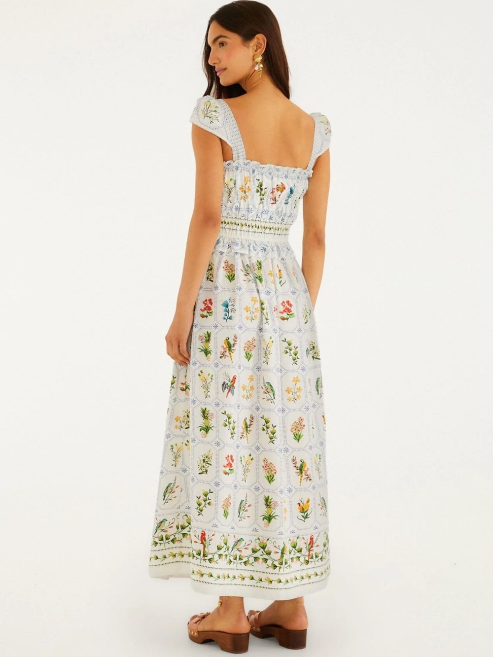 Off-White Tropical Porcelain Maxi Dress - Picture 5 of 12